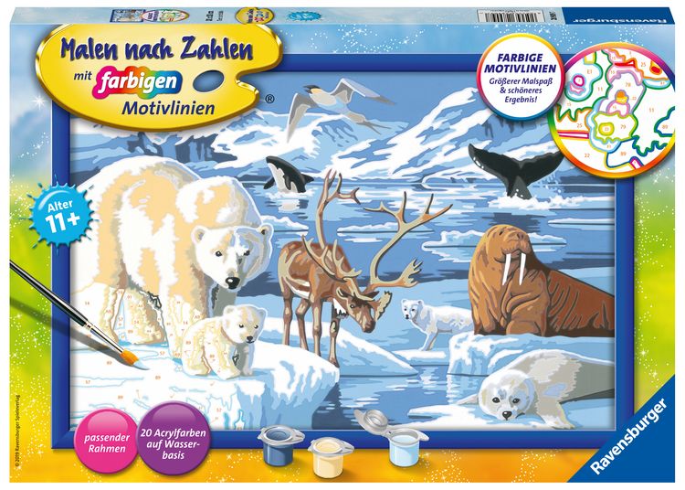 Produktbild: CreArt, Malen nach Zahlen Kinder - Tiere der Arktis
