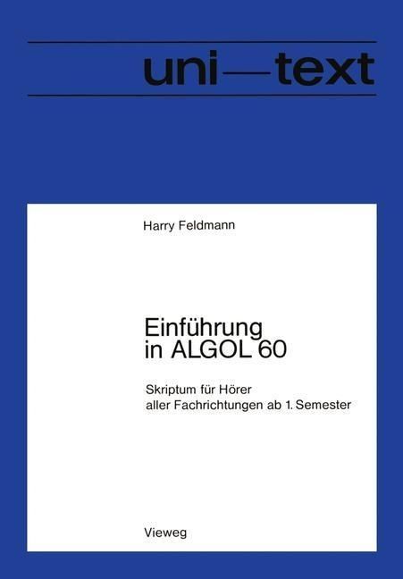 Produktbild: Einf&uuml;hrung in ALGOL 60