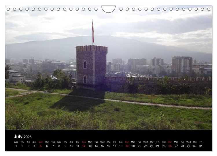 Produktbild: Monuments of Macedonia 2026 (Wall Calendar 2026 DIN A4 landscape), CALVENDO 12 Month Wall Calendar