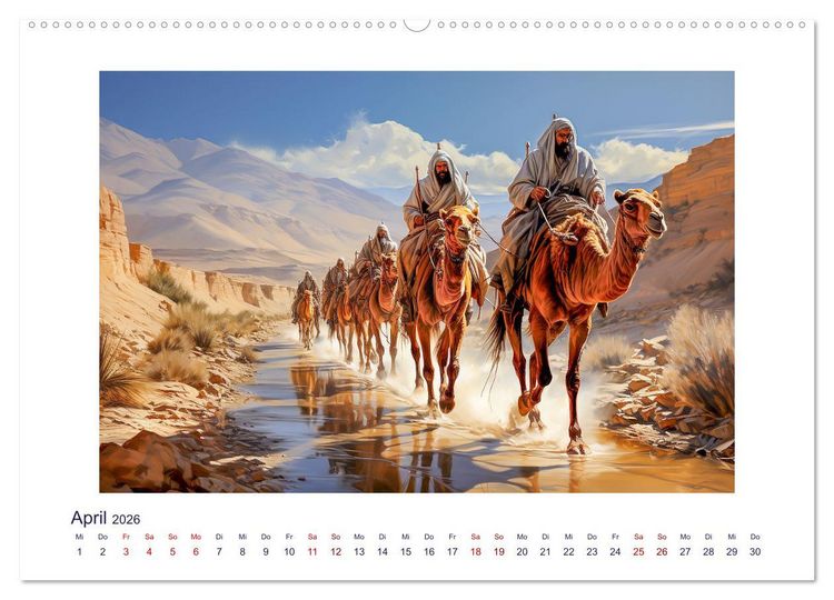 Produktbild: Die Karawane zieht weiter (hochwertiger Premium Wandkalender 2026 DIN A2 quer), Kunstdruck in Hochglanz