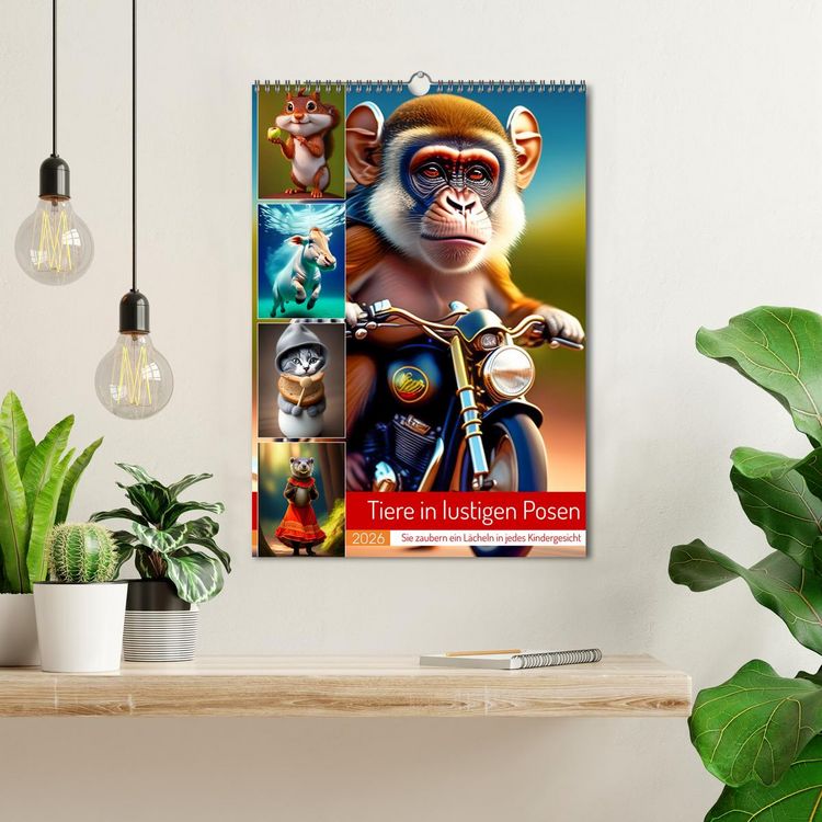 Produktbild: Tiere in lustigen Posen (Wandkalender 2026 DIN A3 hoch), CALVENDO Monatskalender