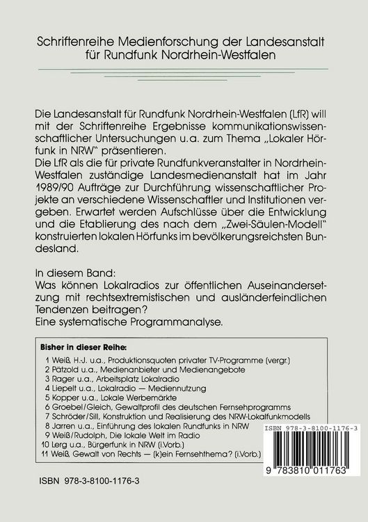 Produktbild: Lokalradio und Rechtsextremismus