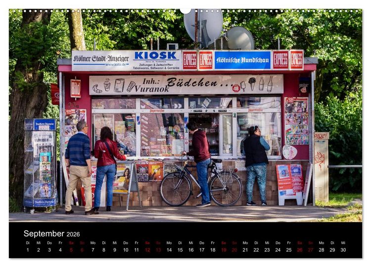 Produktbild: K&ouml;lsche Veedelskultur. B&uuml;dchen, Kioske und Trinkhallen. (Wandkalender 2026 DIN A2 quer), CALVENDO Monatskalender