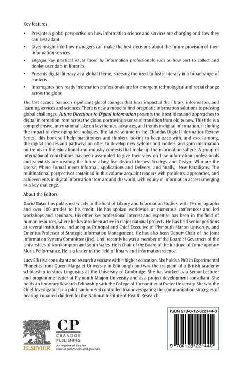Produktbild: Future Directions in Digital Information