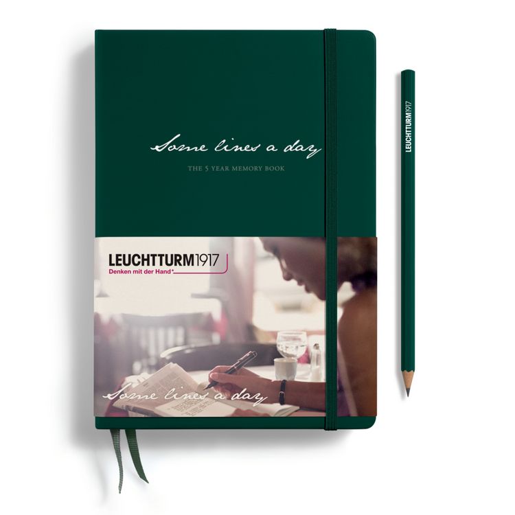 Produktbild: LEUCHTTURM1917 Some lines a day, 5-Jahres-Buch Medium (A5), Forest Green