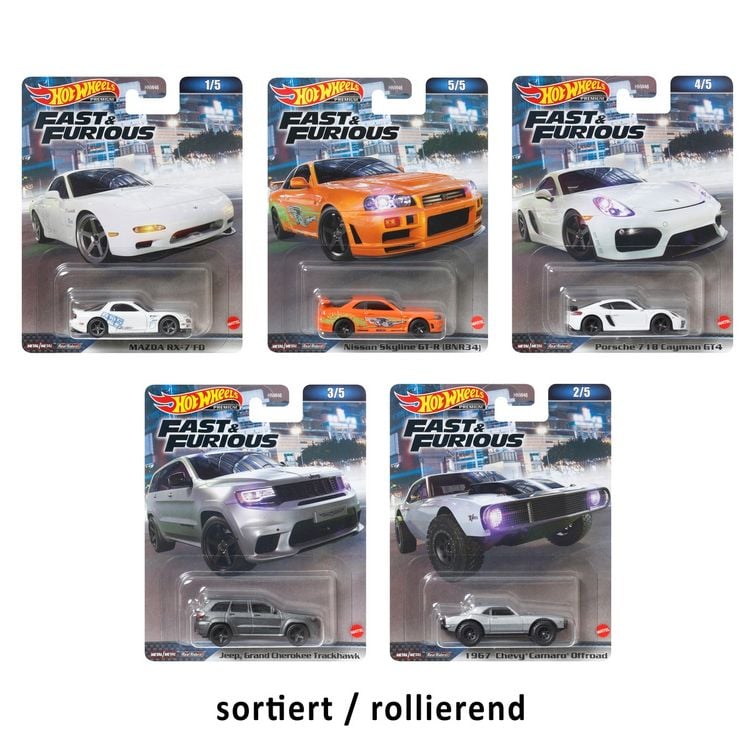 Produktbild: Hot Wheels Autos, Fast & Furious Premium-Bundle Auto für erwachsene Sammler