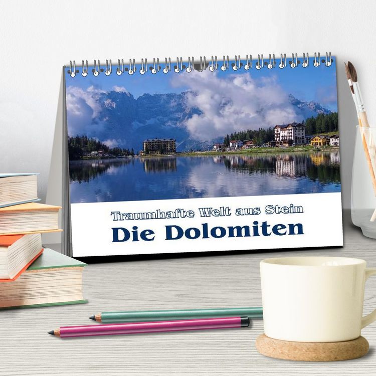 Produktbild: Die Dolomiten - Traumhafte Welt aus Stein (Tischkalender 2026 DIN A5 quer), CALVENDO Monatskalender