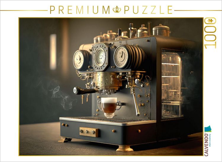 Produktbild: CALVENDO Puzzle Steam-Punk Kaffeemaschine | 1000 Teile Lege-Gr&ouml;&szlig;e 64x48cm Foto-Puzzle f&uuml;r gl&uuml;ckliche Stunden