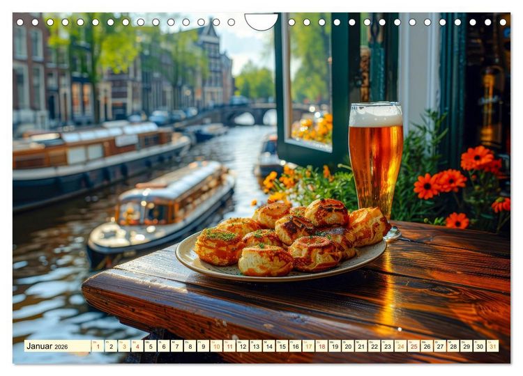 Produktbild: Europa f&uuml;r Gourmets - landestypische Gerichte erleben (Wandkalender 2026 DIN A4 quer), CALVENDO Monatskalender