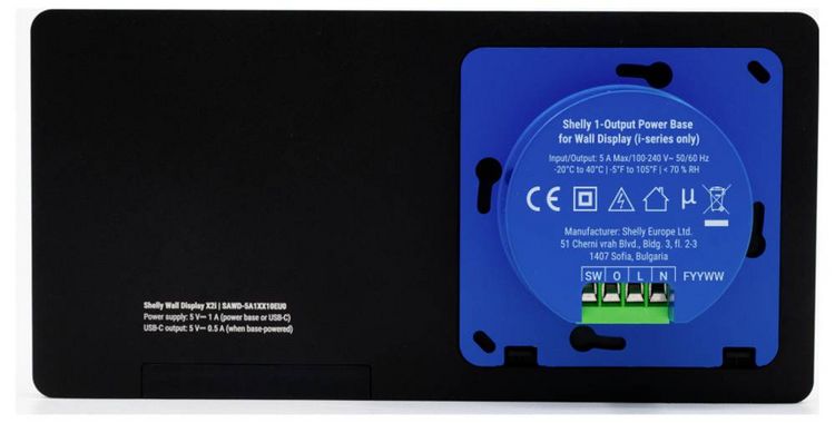 Produktbild: Shelly Wall Display X2i Black Wand-Touchdisplay Wi-Fi, Bluetooth