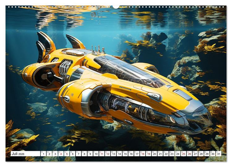 Produktbild: Futuristische U-Boote (Wandkalender 2026 DIN A2 quer), CALVENDO Monatskalender