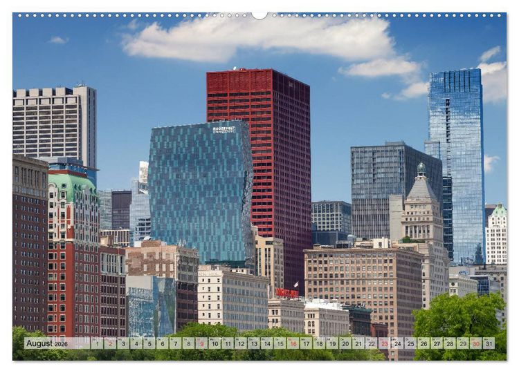 Produktbild: CHICAGO Stadtzentrum (hochwertiger Premium Wandkalender 2026 DIN A2 quer), Kunstdruck in Hochglanz