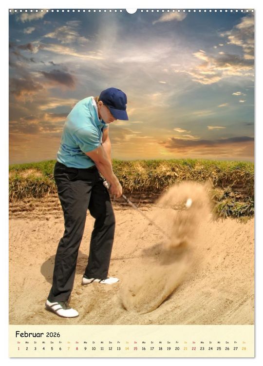 Produktbild: Golf Leidenschaft (Wandkalender 2026 DIN A2 hoch), CALVENDO Monatskalender