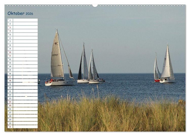 Produktbild: K&uuml;hlungsborn Geburtstagsplaner (hochwertiger Premium Wandkalender 2026 DIN A2 quer), Kunstdruck in Hochglanz