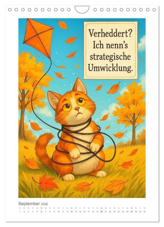 Produktbild: Alles nach Plan. Meinem. - F&uuml;r Menschen mit Katze. Oder f&uuml;r Menschen von Katze. (Wandkalender 2026 DIN A4 hoch), CALVENDO Monatskalender
