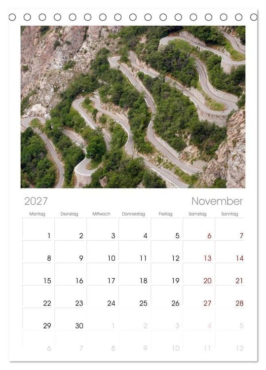 Produktbild: Tischplaner 2027 - Alpenp&auml;sse auf dem Rennrad Vol. 1 (A5 Tischkalender zum Aufstellen) CALVENDO