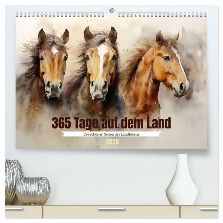 Produktbild: 365 Tage auf dem Land (hochwertiger Premium Wandkalender 2026 DIN A2 quer), Kunstdruck in Hochglanz