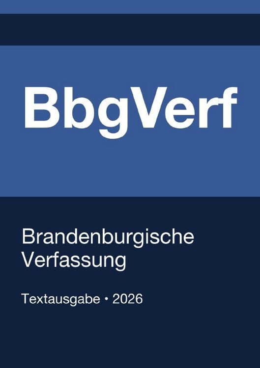Produktbild: BbgVerf - Brandenburgische Verfassung 2026