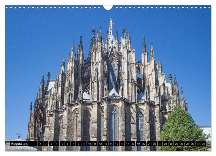 Produktbild: Kirchen in K&ouml;ln - Heilige St&auml;tten und imposante Bauten (Wandkalender 2026 DIN A3 quer), CALVENDO Monatskalender