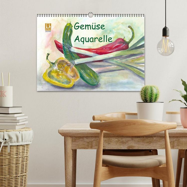 Produktbild: Gem&uuml;se Aquarelle (Wandkalender 2026 DIN A3 quer), CALVENDO Monatskalender