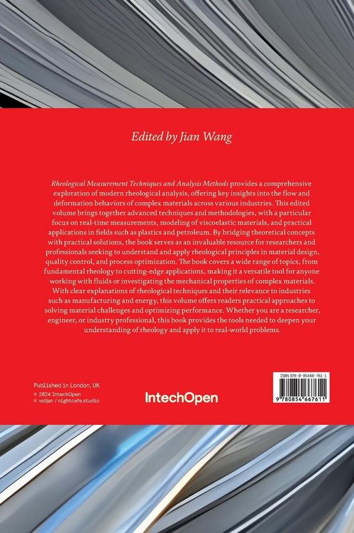 Produktbild: Rheological Measurement Techniques and Analysis Methods