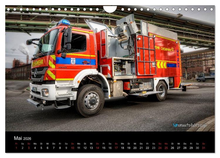 Produktbild: Einsatzfahrzeuge der Feuerwehr (Wandkalender 2026 DIN A4 quer), CALVENDO Monatskalender