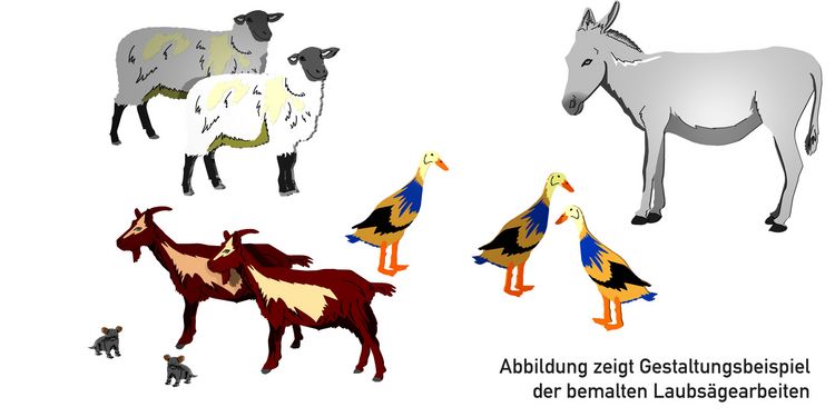 Produktbild: Laubs&auml;gevorlage Bauernhof-Tiere (2)