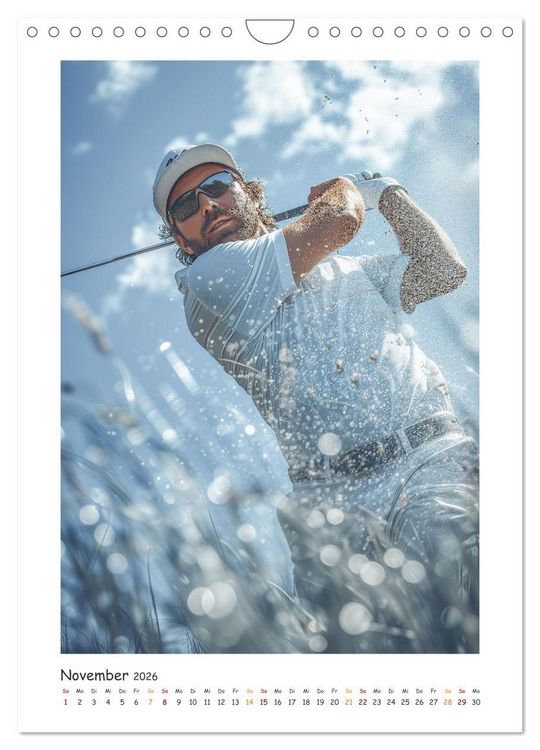 Produktbild: Schwungvolle Eleganz - Die Faszination des Golfsports (Wandkalender 2026 DIN A4 hoch), CALVENDO Monatskalender