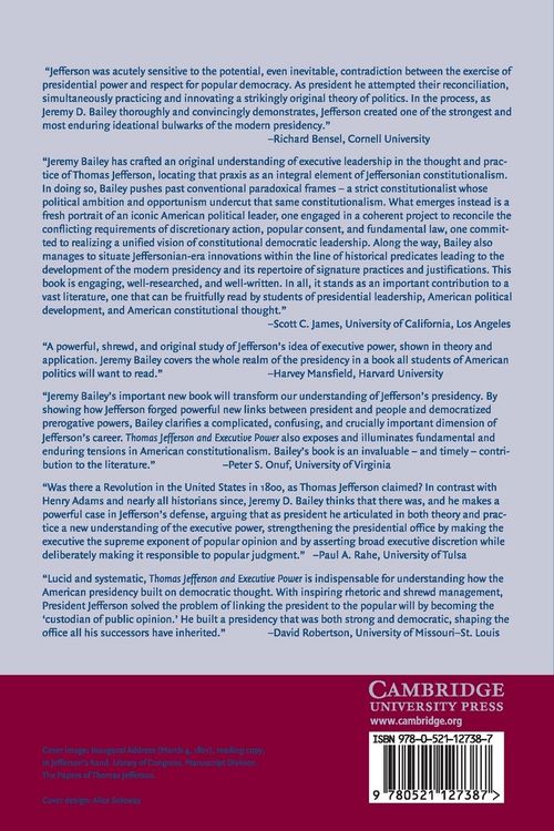 Produktbild: Thomas Jefferson and Executive Power