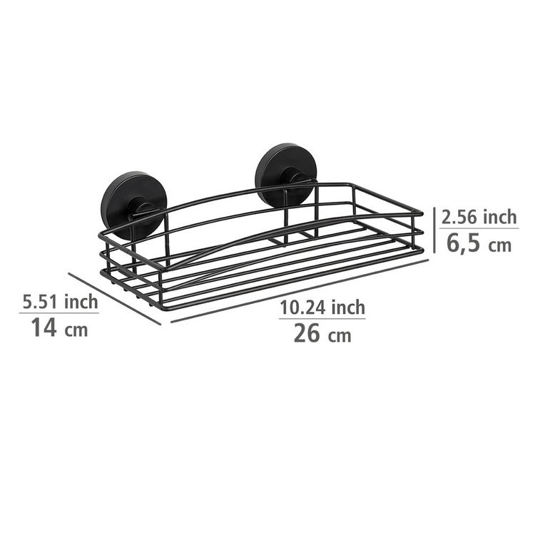 Produktbild: Mod. Vacuum-Loc&reg; Wandablage Schwarz, Befestigen ohne bohren