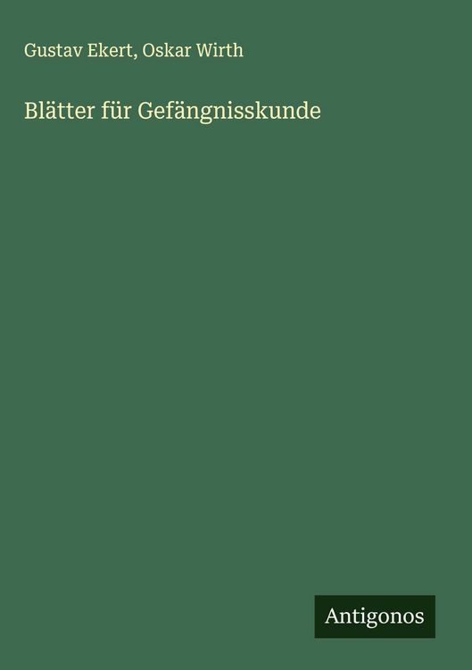 Produktbild: Bl&auml;tter f&uuml;r Gef&auml;ngnisskunde