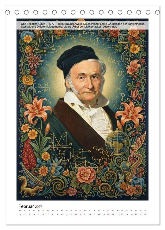 Produktbild: Vision&auml;re der Mathematik (Tischkalender 2027 DIN A5 hoch), CALVENDO Monatskalender