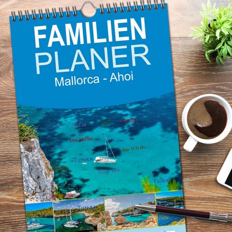 Produktbild: Familienplaner 2026 - Mallorca - Ahoi mit 5 Spalten (Wandkalender, 21 x 45 cm) CALVENDO