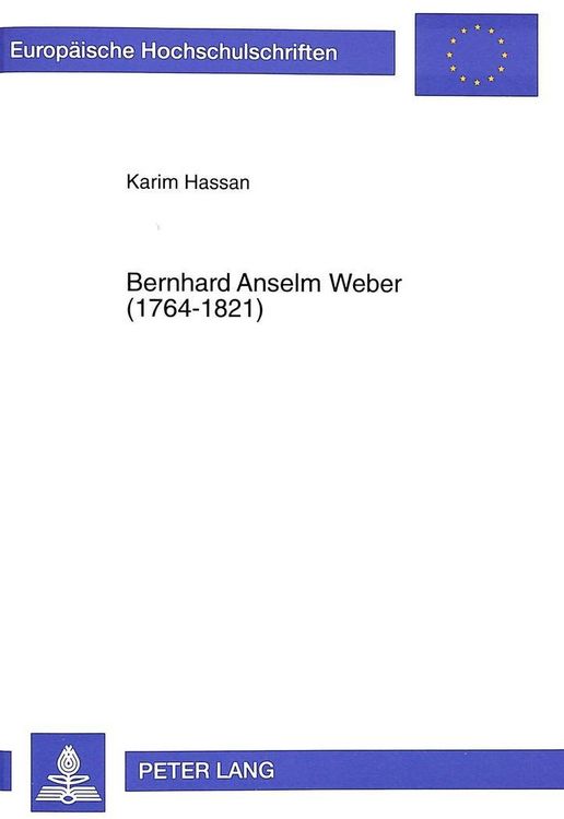 Produktbild: Bernhard Anselm Weber (1764-1821)