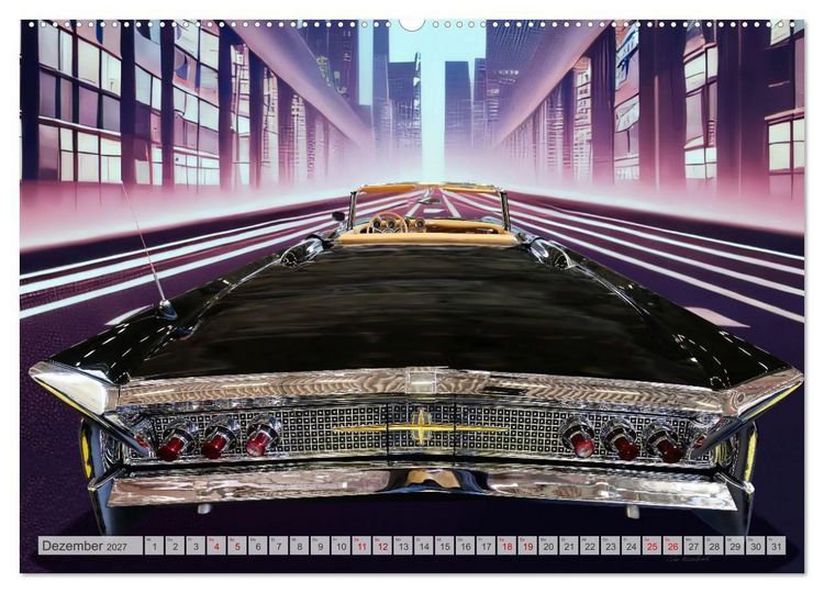 Produktbild: US Classic Cars im Jet-Age (hochwertiger Premium Wandkalender 2027 DIN A2 quer), Kunstdruck in Hochglanz