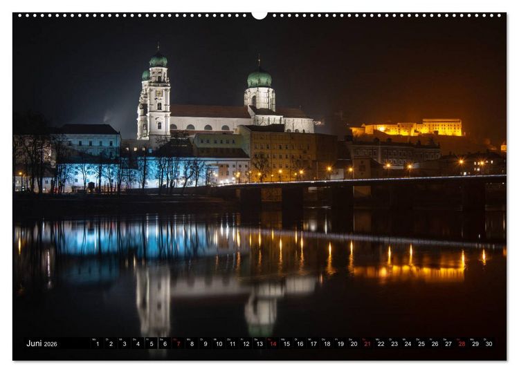 Produktbild: Passau - Die Dreifl&uuml;ssestadt (Wandkalender 2026 DIN A2 quer), CALVENDO Monatskalender