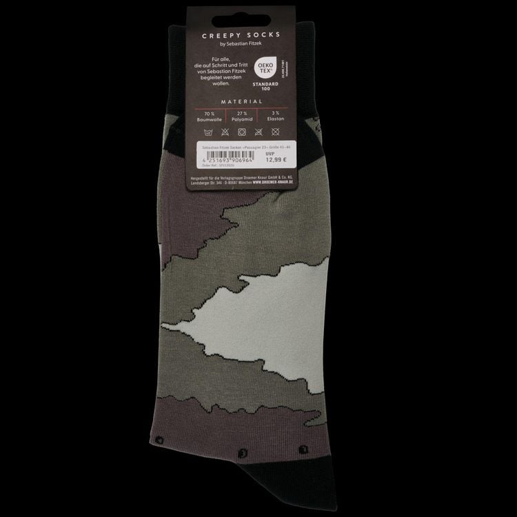 Produktbild: Sebastian Fitzek-Socken "Passagier 23" Gr&ouml;&szlig;e 41 - 46