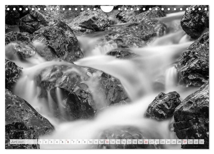 Produktbild: Bergpixels Schwarz-Wei&szlig;e Gebirgstr&auml;ume (Wandkalender 2027 DIN A4 quer), CALVENDO Monatskalender
