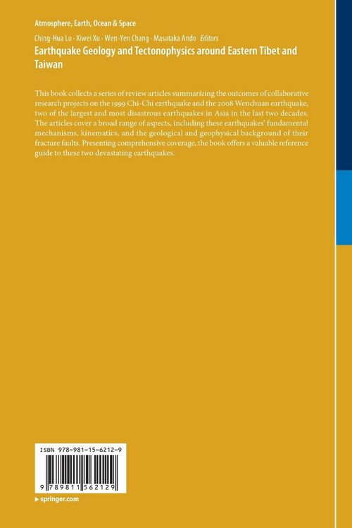 Produktbild: Earthquake Geology and Tectonophysics around Eastern Tibet and Taiwan