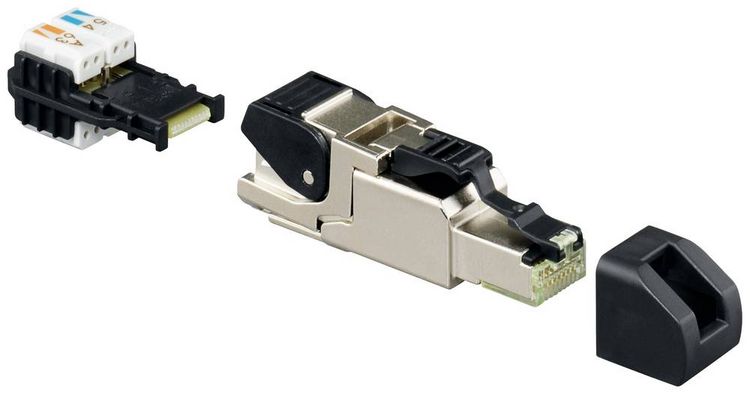 Produktbild: Rutenbeck US-Cat.6A iso B 13900320 Schwarz 1St.