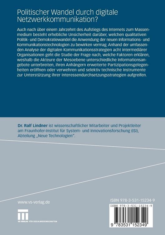 Produktbild: Politischer Wandel durch digitale Netzwerkkommunikation?