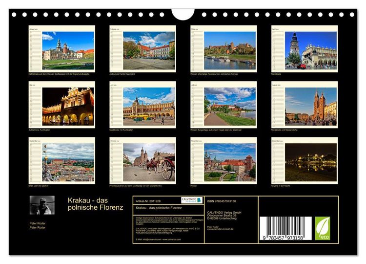 Produktbild: Krakau - das polnische Florenz (Wandkalender 2026 DIN A4 quer), CALVENDO Monatskalender