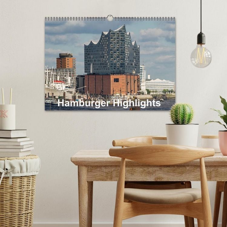 Produktbild: Hamburger Highlights (Wandkalender 2026 DIN A3 quer), CALVENDO Monatskalender