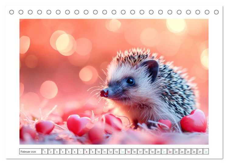 Produktbild: Lustige Igel (Tischkalender 2026 DIN A5 quer), CALVENDO Monatskalender