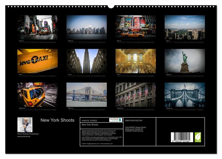 Produktbild: New York Shoots (hochwertiger Premium Wandkalender 2026 DIN A2 quer), Kunstdruck in Hochglanz