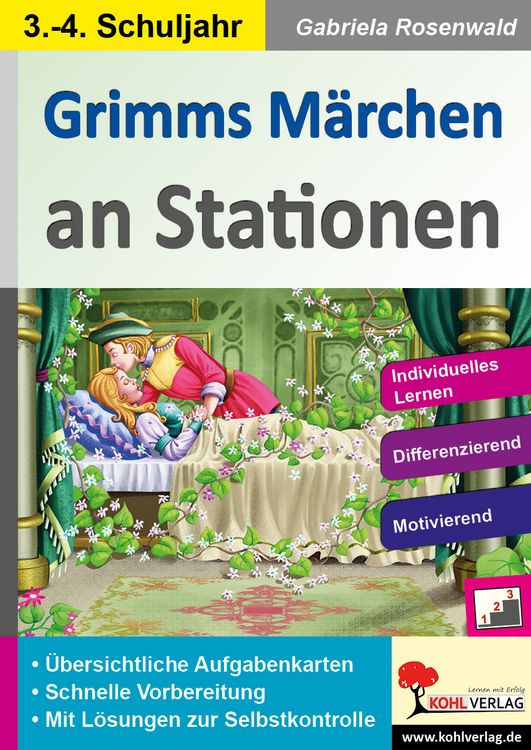 Produktbild: Grimms M&auml;rchen an Stationen / Klasse 3-4