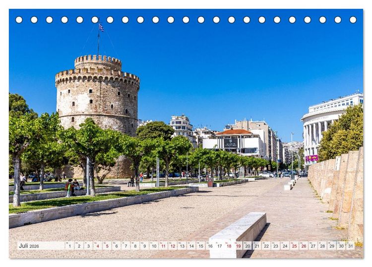 Produktbild: Griechenland - Thessaloniki und Chalkidiki (Tischkalender 2026 DIN A5 quer), CALVENDO Monatskalender
