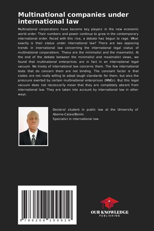 Produktbild: Multinational companies under international law