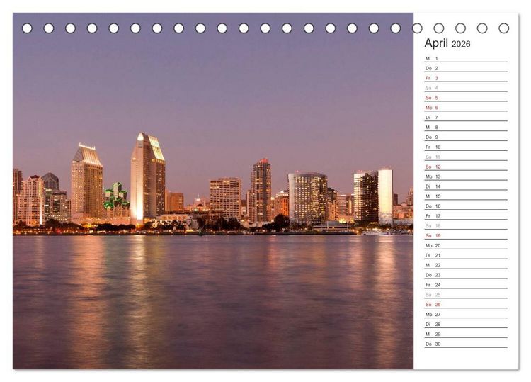 Produktbild: Skylines weltweit (Tischkalender 2026 DIN A5 quer), CALVENDO Monatskalender