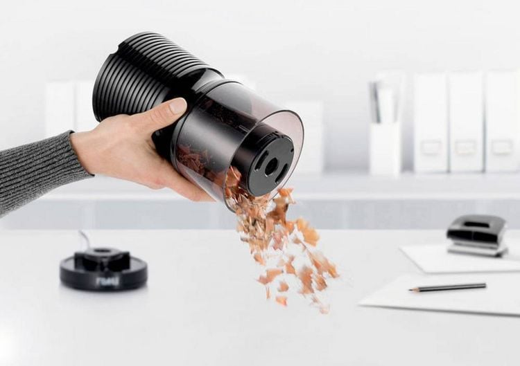 Produktbild: Dahle Elektrische Bleistiftspitzmaschine 00210-14410 Schwarz (transparent) Ausf&uuml;hrung des Beh&auml;lters=Dose